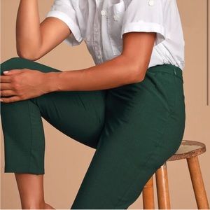 Forest Green Lulu’s Kick It High Waisted Trouser Size L